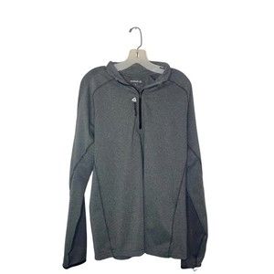 Reebok Women's Running Sweatershirt; Grey 1/4 Zip Large Activewear